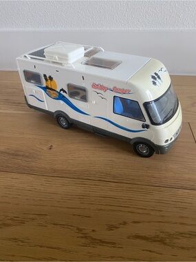Holiday Camper Toy RV - White and Blue Kids Motorhome